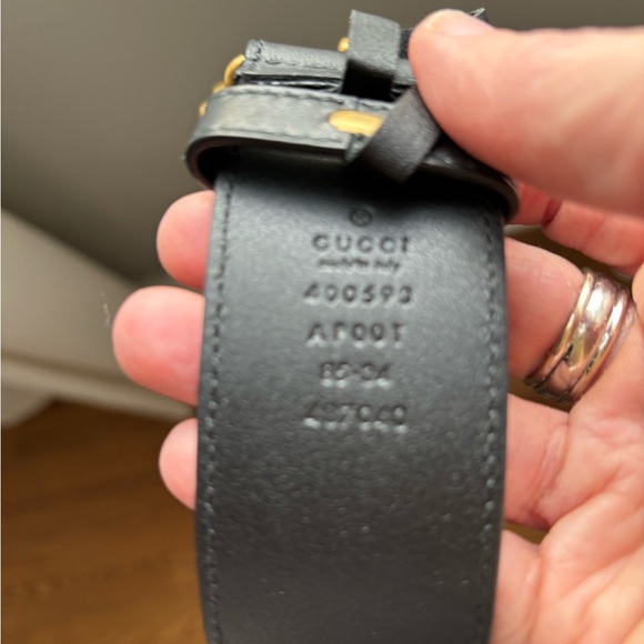 GUCCI wide leather belt (black) size 85 - Picture 6 of 6